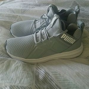 puma grey sneakers